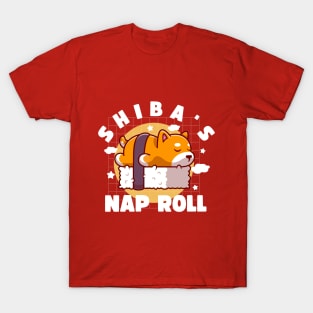 Funny Shiba Inu Sushi Shirt | Unisex Sushi Roll shirt | Funny Dog Lover Shirt | Sushi lover Shirt | Shiba's Nap Roll Tee | Cooking Gift T-Shirt